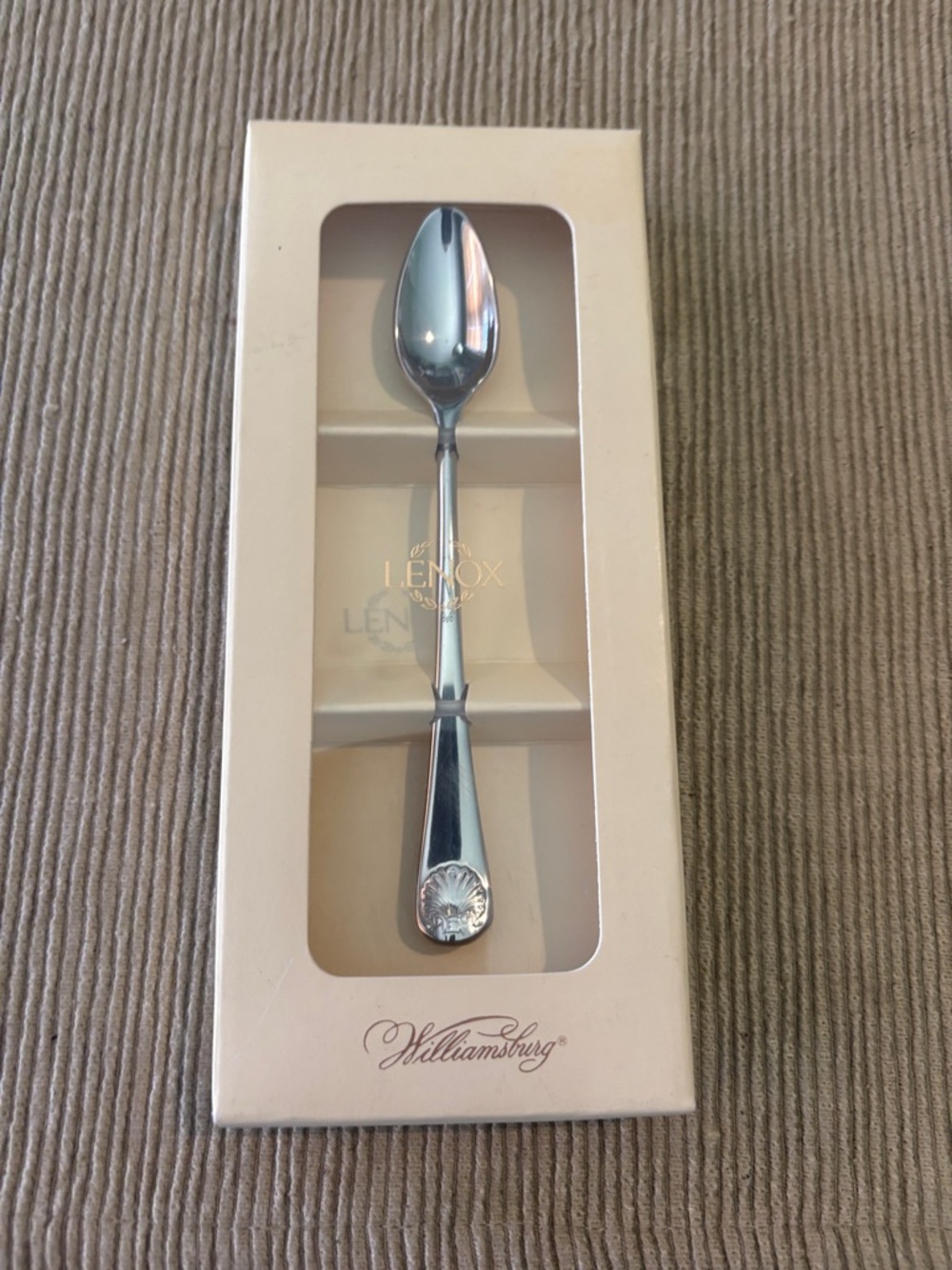 Lenox Williamsburg Royal Shell Silver-Tone Infant Feeding Spoon